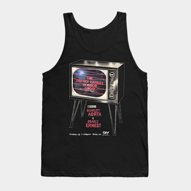 The Deadly Ernest Horror Show 80s UK Fright Night Tank Top by darklordpug